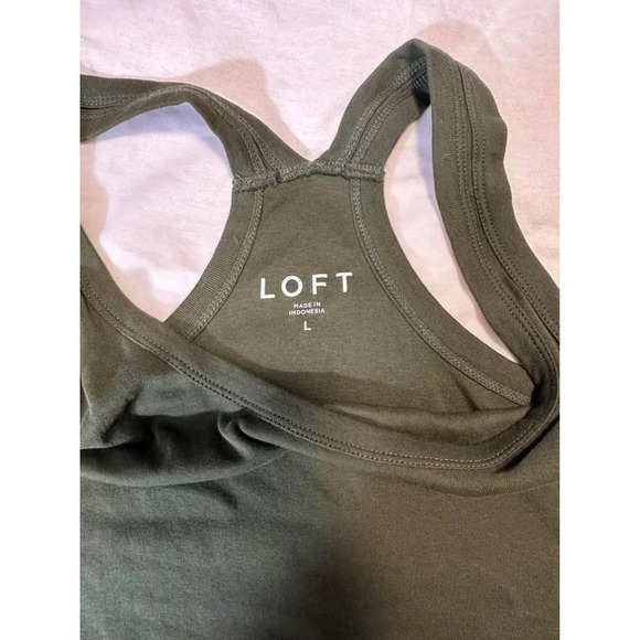 Green Loft Raserback Tank Top Size Large #0454 - Picture 5 of 6